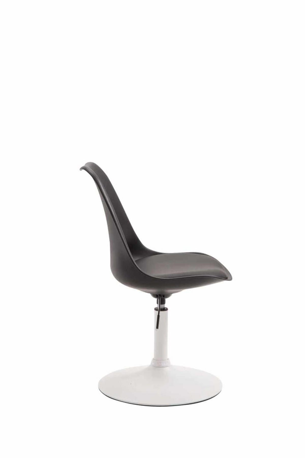 DREHSTUHL 4er Set Kunststoff schwarz - Schwarz/Weiß, Kunststoff/Metall (48/76/57cm) - CLP
