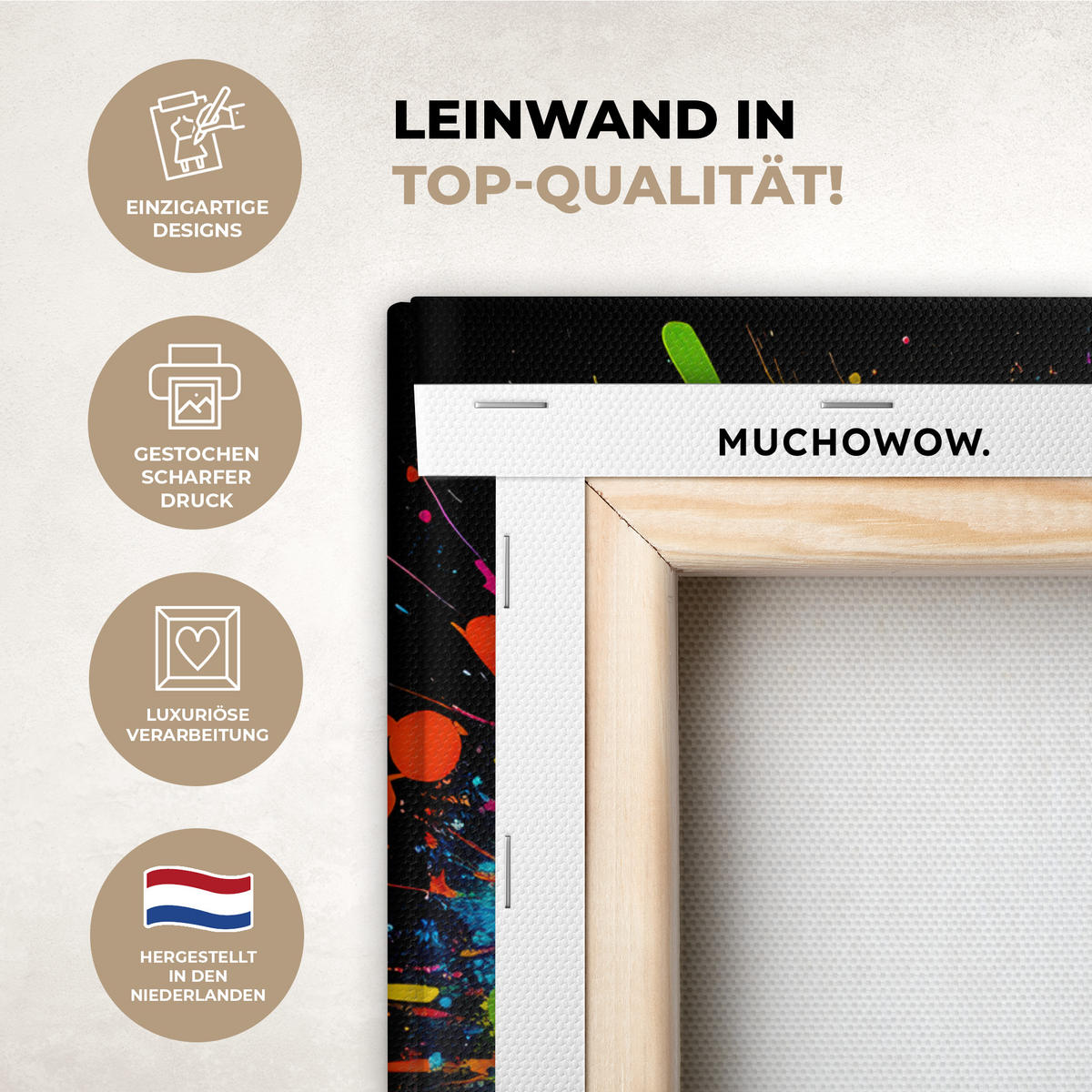 LEINWANDBILD Löwenzahn - Graffiti - Farbenfroh - Blumen - Natur 30x40 cm - Multicolor, Textil (30/40cm) - MuchoWow