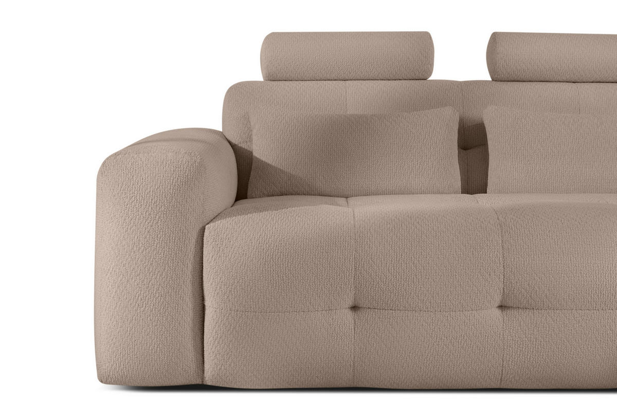 ECKSOFA RECHTS ALIGRA, Hellbraun - Hellbraun, Holz/Holzwerkstoff (290/191cm) - KONSIMO®