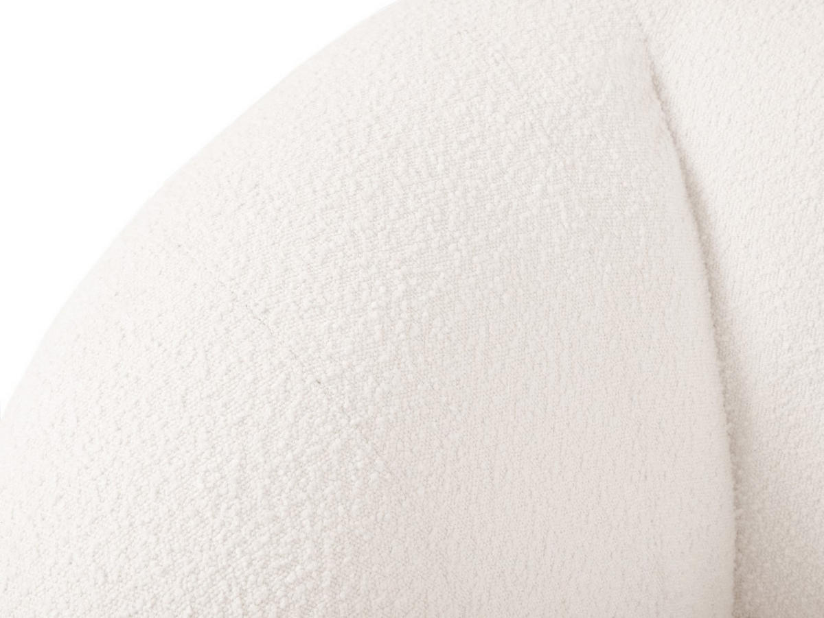 SOFA Essen aus Boucle weiß 3 Sitzplätze - Weiß, Textil (95/86/230cm) - Cosmopolitan Design