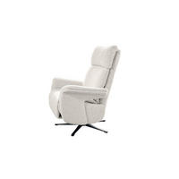 RELAXSESSEL NAMA Hellgrau Webstoff - Hellgrau/Schwarz, Textil/Metall (78/111/86cm) - KAWOLA