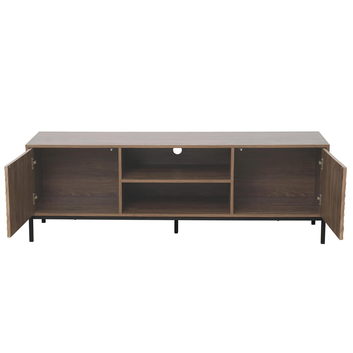 TV-SCHRANK, dunkles Holzeffekt - Braun, Holz (40/54/160cm) - Oviala