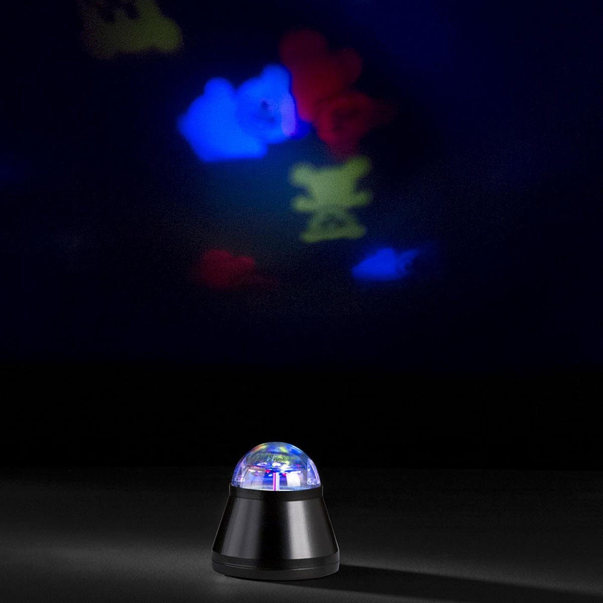 LED DEKOLEUCHTE Kunststoff Schwarz 3er Set - Schwarz, Kunststoff (10/10/10.5cm)