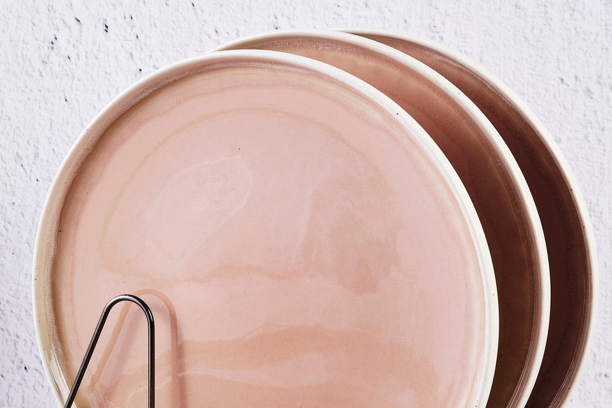 TELLER Oxygen Ø27cm - 6er-Set -Puderrosa - Pink, Keramik (27cm) - Björn