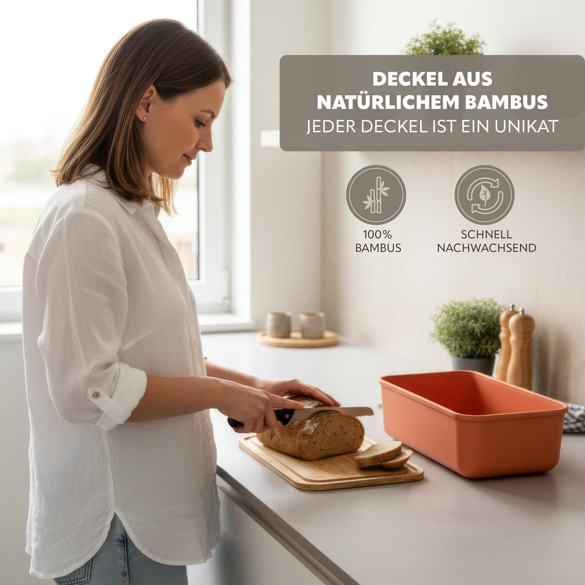 BROTKASTEN, braun - Rotbraun, Kunststoff (40/12.5/23cm) - bremermann