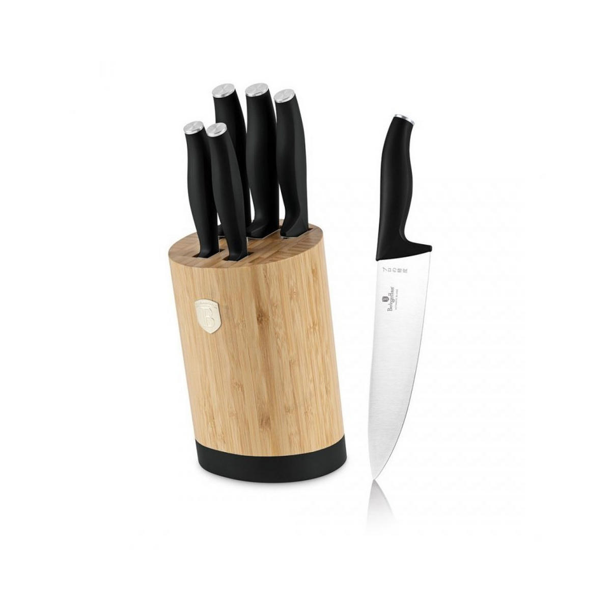MESSERSET Silber 33/10/33 cm BH2753 - Silberfarben, Holz - Berlinger Haus
