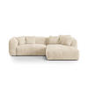 ECKSOFA modular rechts Martina aus Cord leichtes beige 2 Sitzplätze - Creme, Textil (176/283cm) - Micadoni