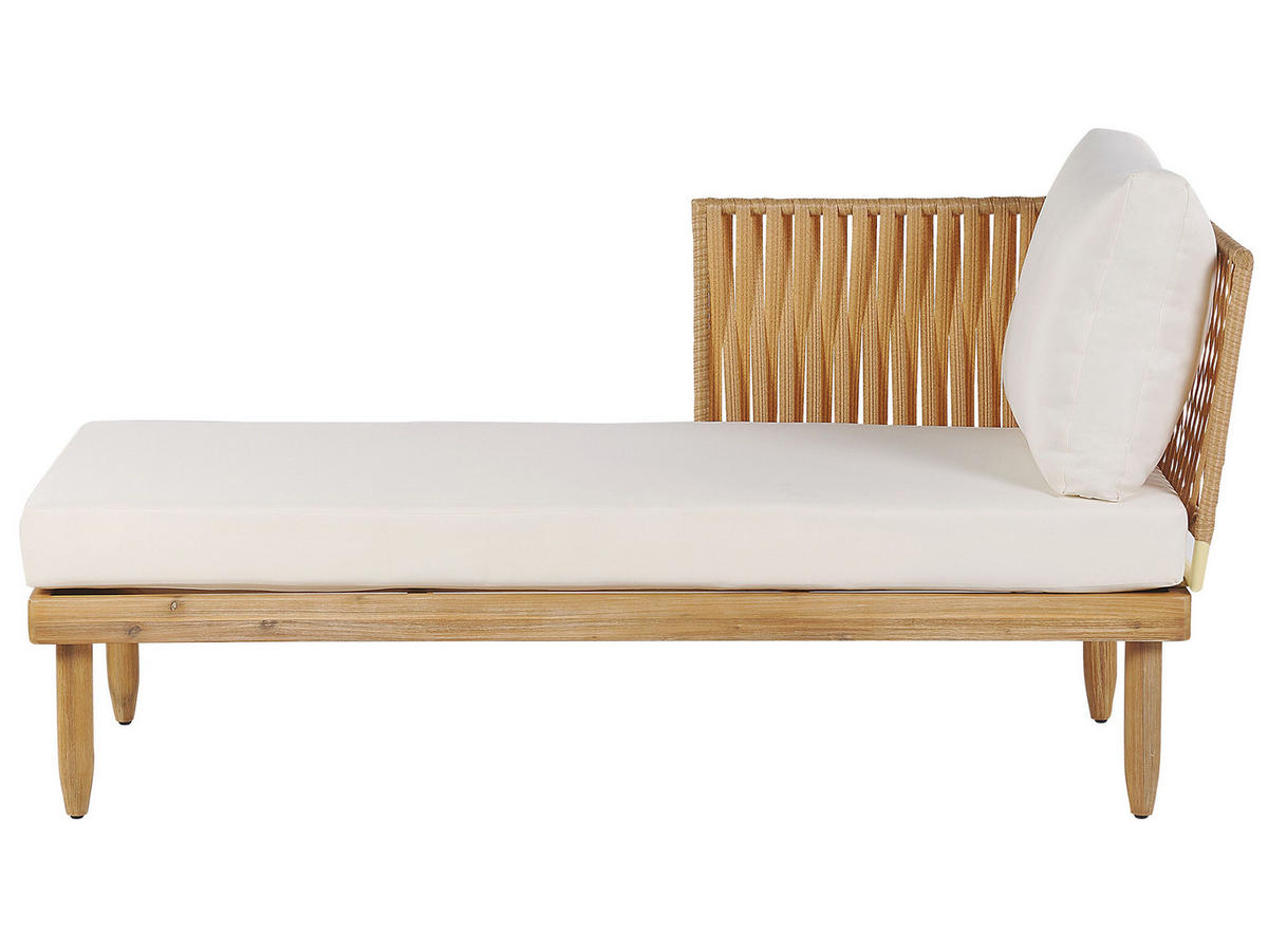LOUNGE-SET hellbraun linksseitig Cremona - Hellbraun, Holz - Beliani