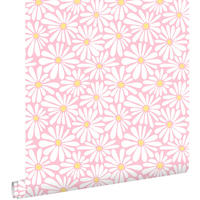 TAPETE Gänseblümchen 50 x 900 cm - Pink, Papier (50/900cm) - ESTAhome
