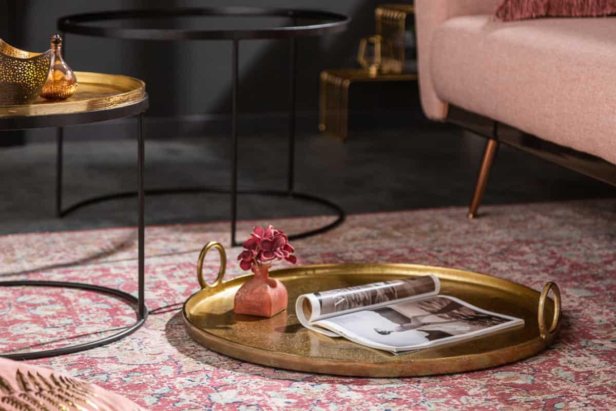 COUCHTISCH ELEMENTS Metall Gold 60 cm - Goldfarben/Schwarz, Metall (62/62/45cm) - riess-ambiente