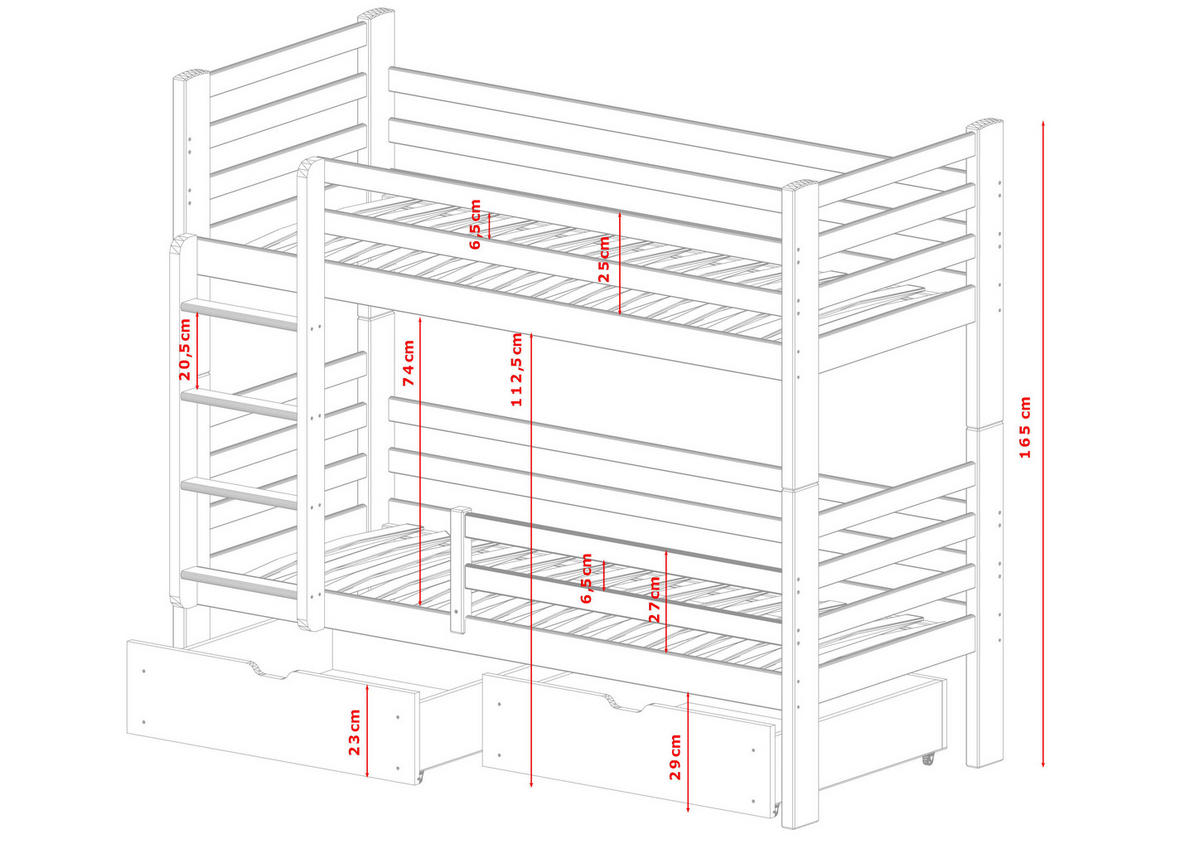 ETAGENBETT WEIß - Weiß, Holz (90/200cm) - FURNLUX
