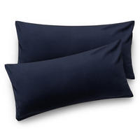 KISSENBEZUG Agneta 40/40 cm, 2er-Set, 100% Baumwolle, Dunkelblau - Dunkelblau, Textil (80/40cm) - Blumtal