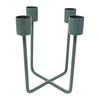 KERZENHALTER Quattra aus Eisen in Petrol 12,5/14,5 cm - Grün, Metall (12.5/14.5/12.5cm) - LaLe Living