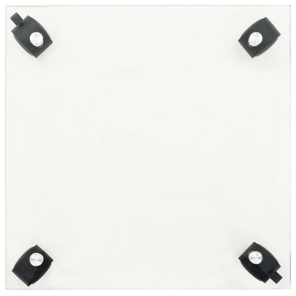 PFLANZENSTÄNDER Mit Rollen 2 Stück Hartglas 35/35 Cm Quadrat - Transparent, Glas (35/35cm) - vidaXL