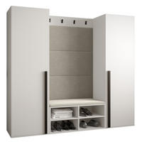 GARDEROBEN-SET 184/184/42 - Creme/Schwarz, Holz/Kunststoff (184/184/42cm) - MÖBEL KRYSPOL