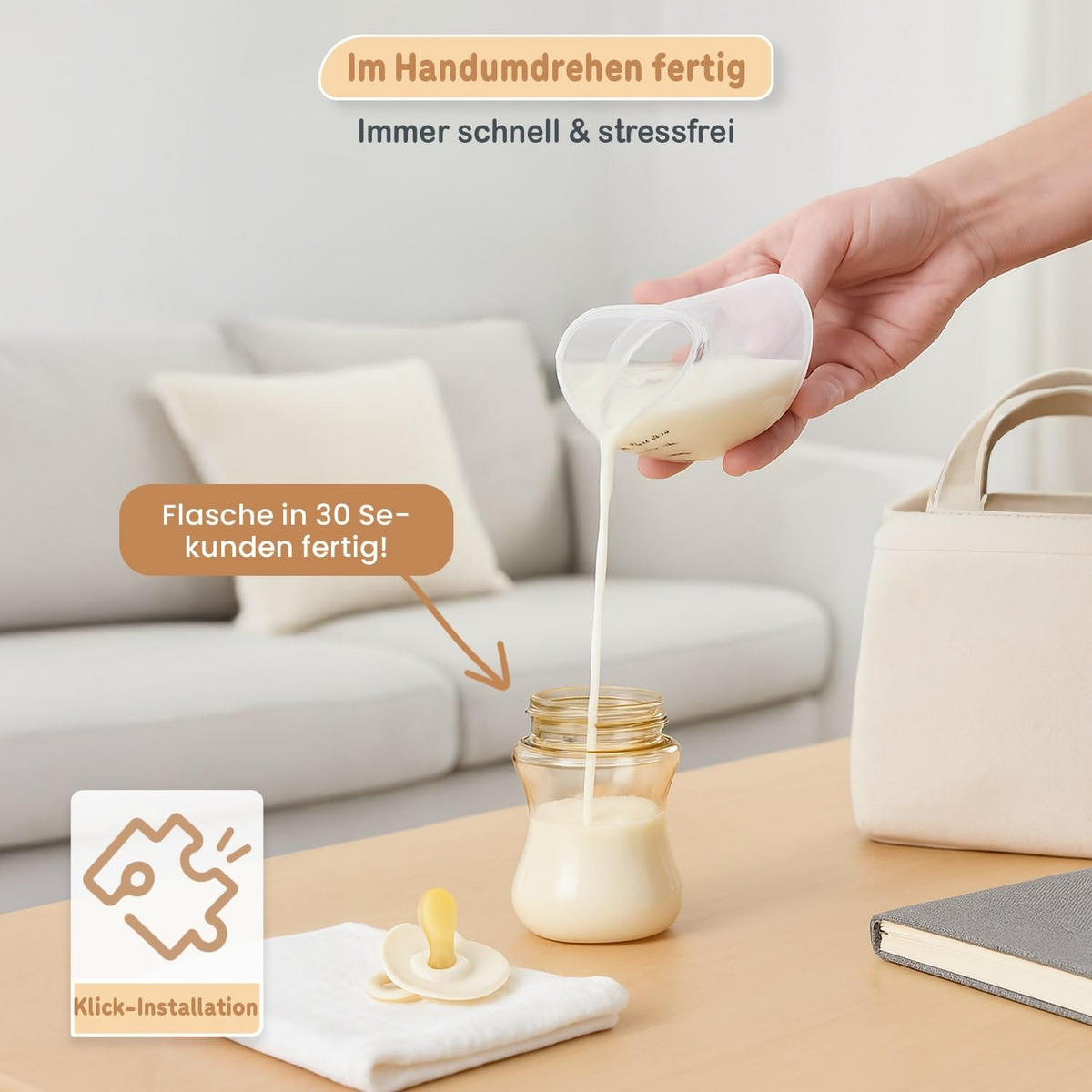 MILCHPUMPE Tragbar 4 Modi & 9 Saugstufen Weiß - Weiß, Kunststoff (18/16cm) - Twinky