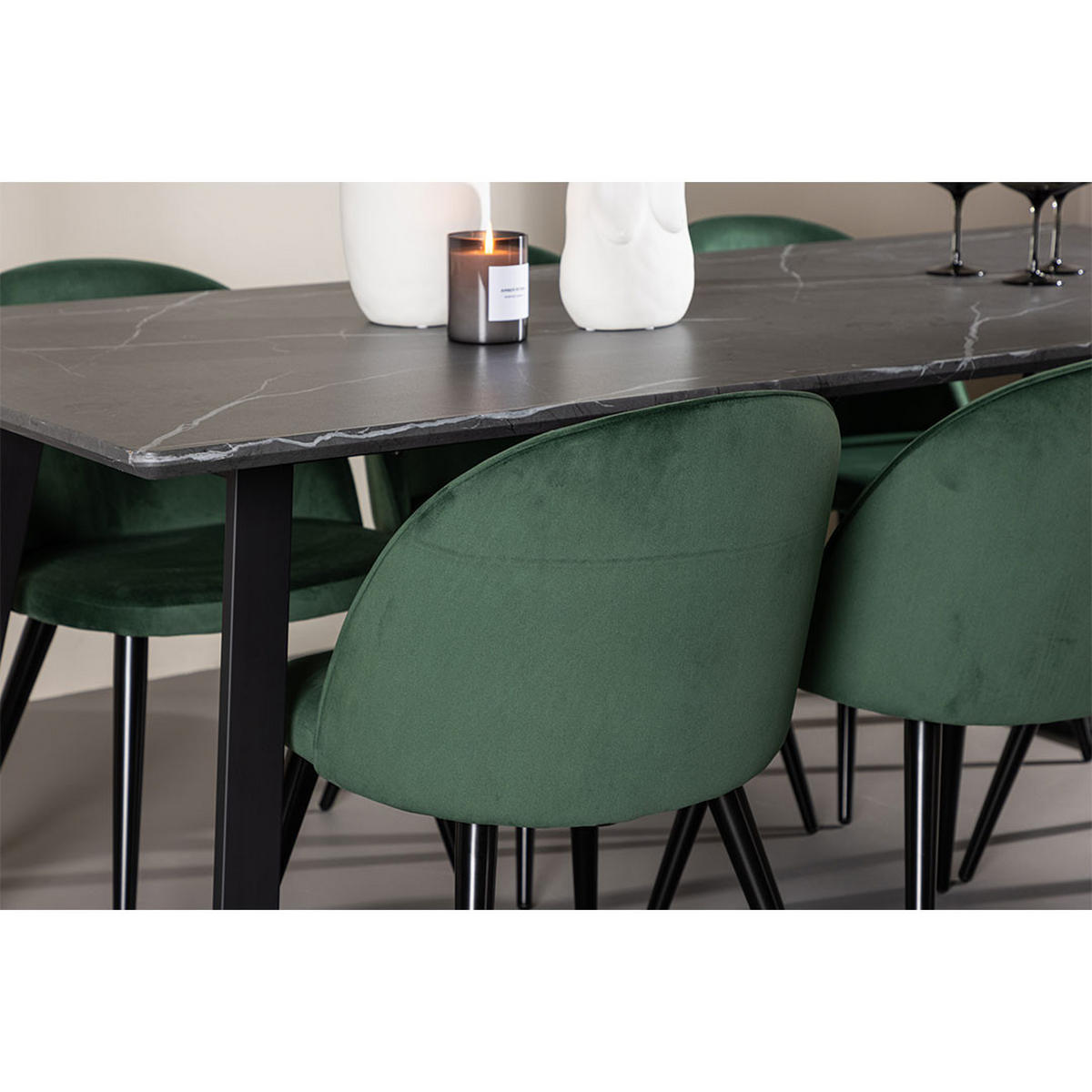 TISCHGRUPPE Grün - Grün, Holzwerkstoff (200/75/90cm) - ebuy24