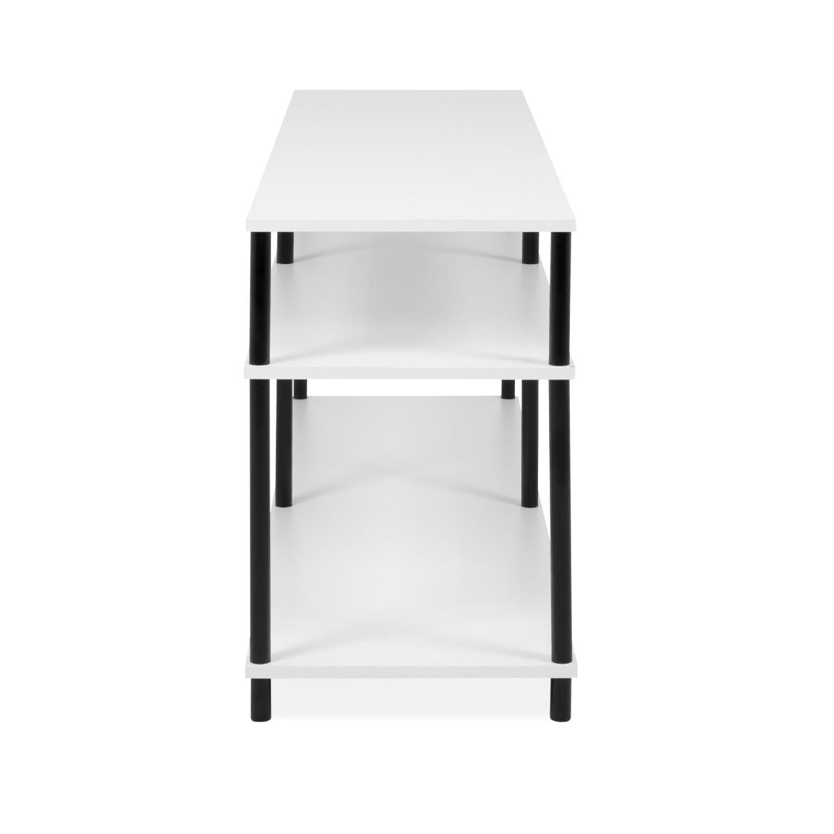 TV-MÖBEL mit 4 offenen Fächern 40/140/60 cm - Weiß, Holzwerkstoff (40/60/140cm) - Calicosy