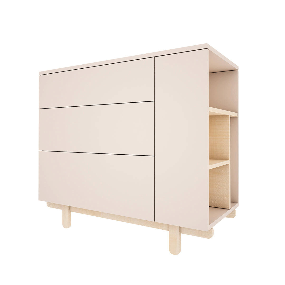 DJEČJA KOMODA Romy bež - bež, drvni materijal (115/92/53cm) - Petits-meubles
