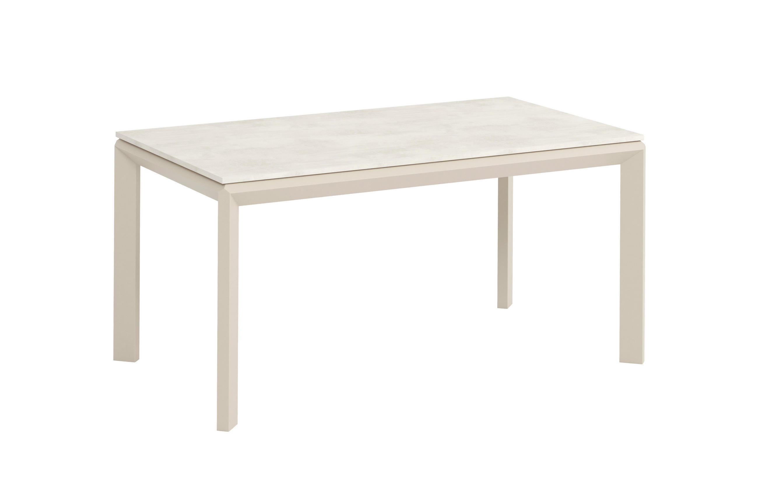 Meblini Esstisch Creme, Kaschmir 160x76x90 cm