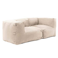 GARTENSOFA mit 2 Sitzplätzen, Beigefarbe - Beige, Textil (170/65/85cm) - Oviala