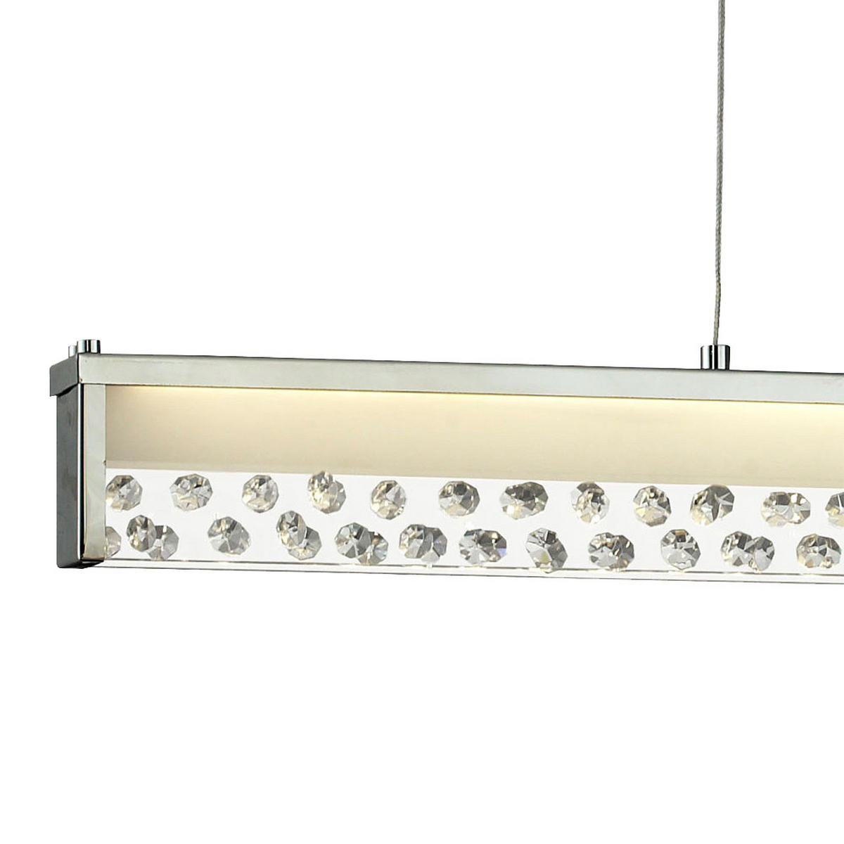 LED HÄNGELEUCHTE Doriana Silber Kristallglas - Silberfarben, Glas (78/4/120cm) - Esto