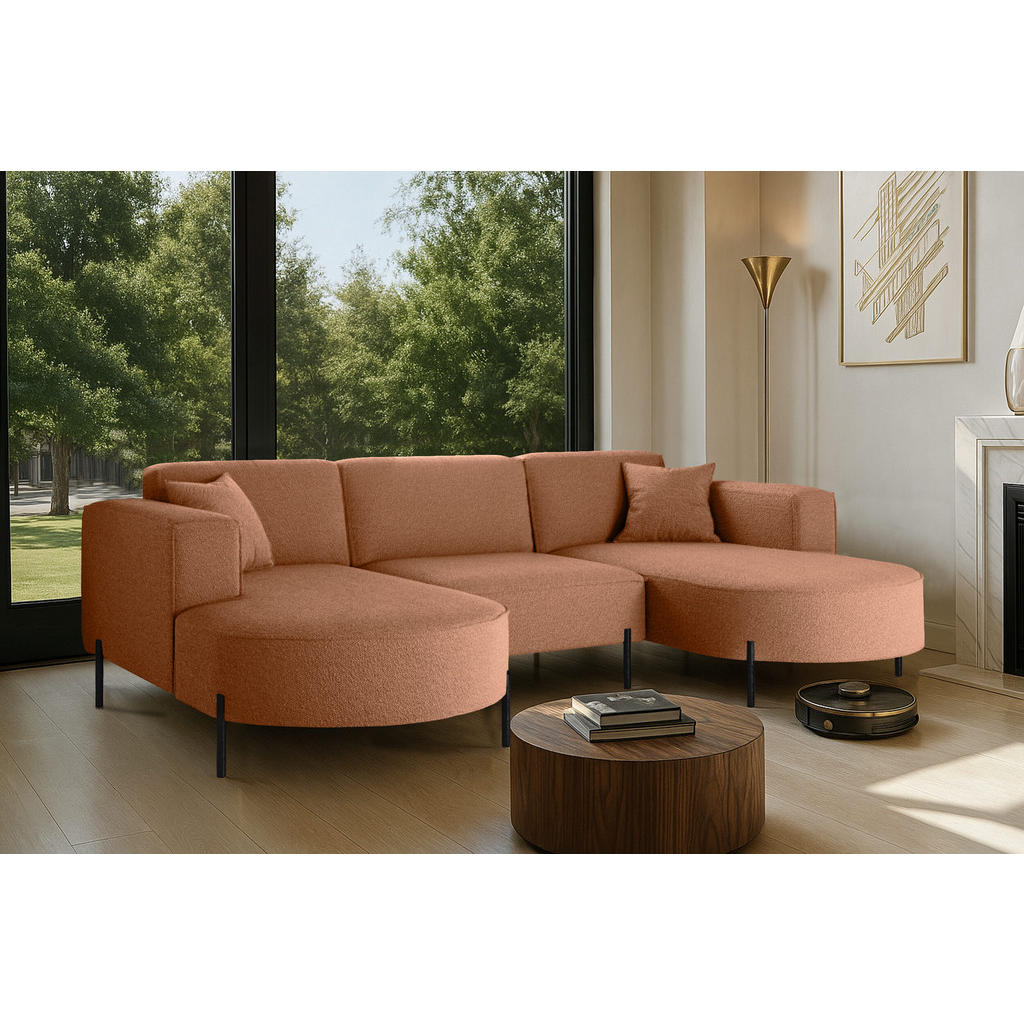 Thumbnail - Kaiser Möbel Ecksofa, Kupfer, Holz, 299x165 cm, Wohnzimmer, Sofas & Couches, Wohnlandschaften, Ecksofas