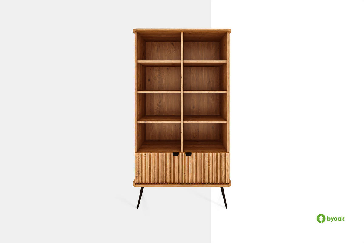BÜCHERREGAL LINA Wildeiche - Wildeiche, Holz (97/176/46cm) - byoak