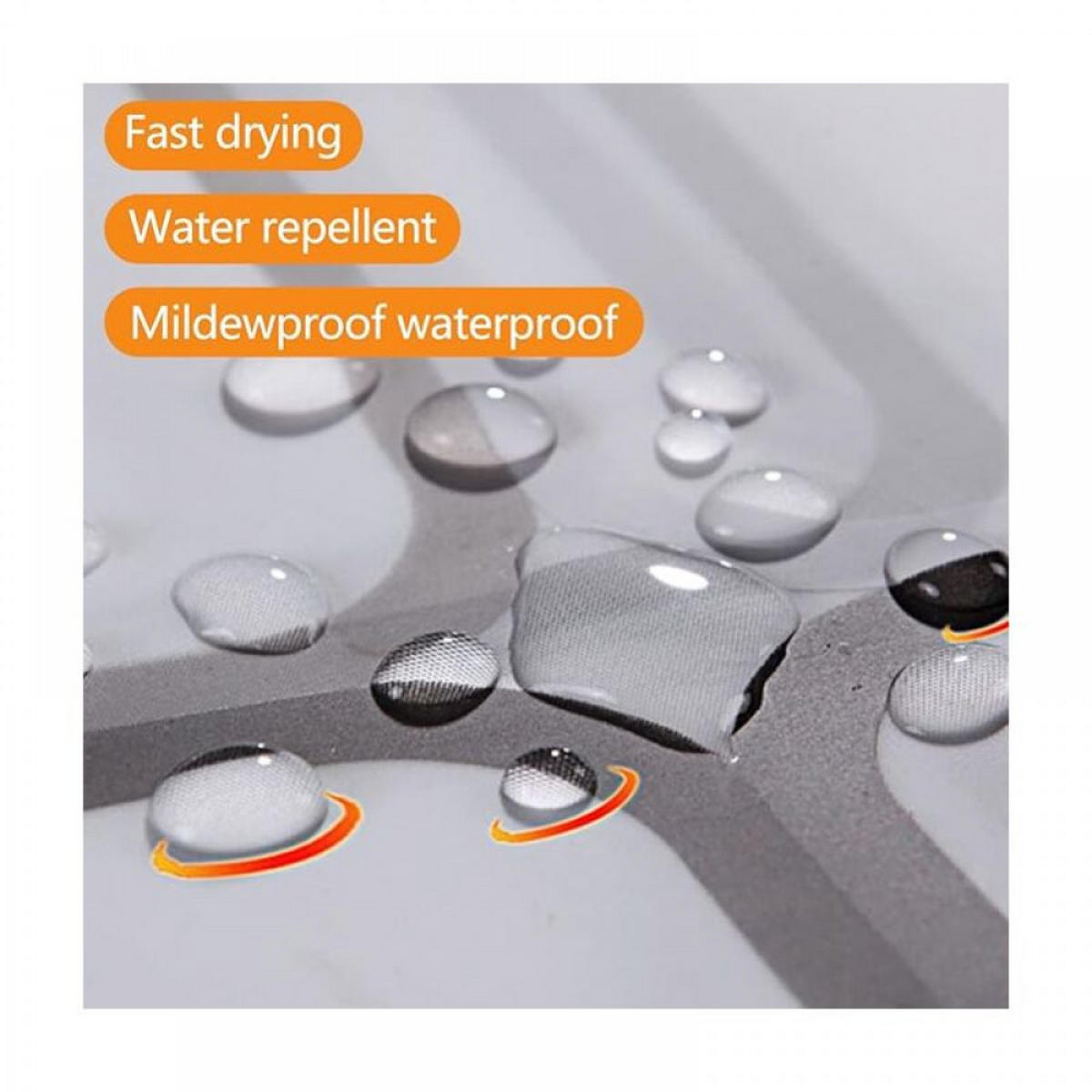 DUSCHVORHANG Polyester schimmelresistent wasserdicht waschbar antibakteriell schnell trocknend für Badewannen und Badezimmer - Weiß, Kunststoff (180/180cm) - MCBOSON