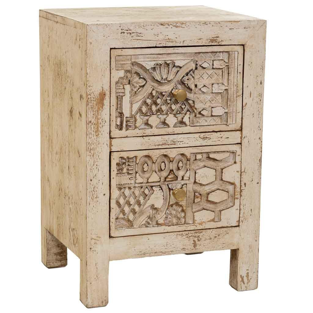 NACHTTISCH aus holz 40x35x60cm - Beige, Holz (40/60/35cm) - Wanderlust