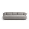 SOFA Jenny aus Boucle hellgrau 4 Sitzplätze - Hellgrau, Textil (90/73/226cm) - Micadoni