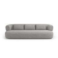 SOFA Jenny aus Boucle hellgrau 4 Sitzplätze - Hellgrau, Textil (90/73/226cm) - Micadoni