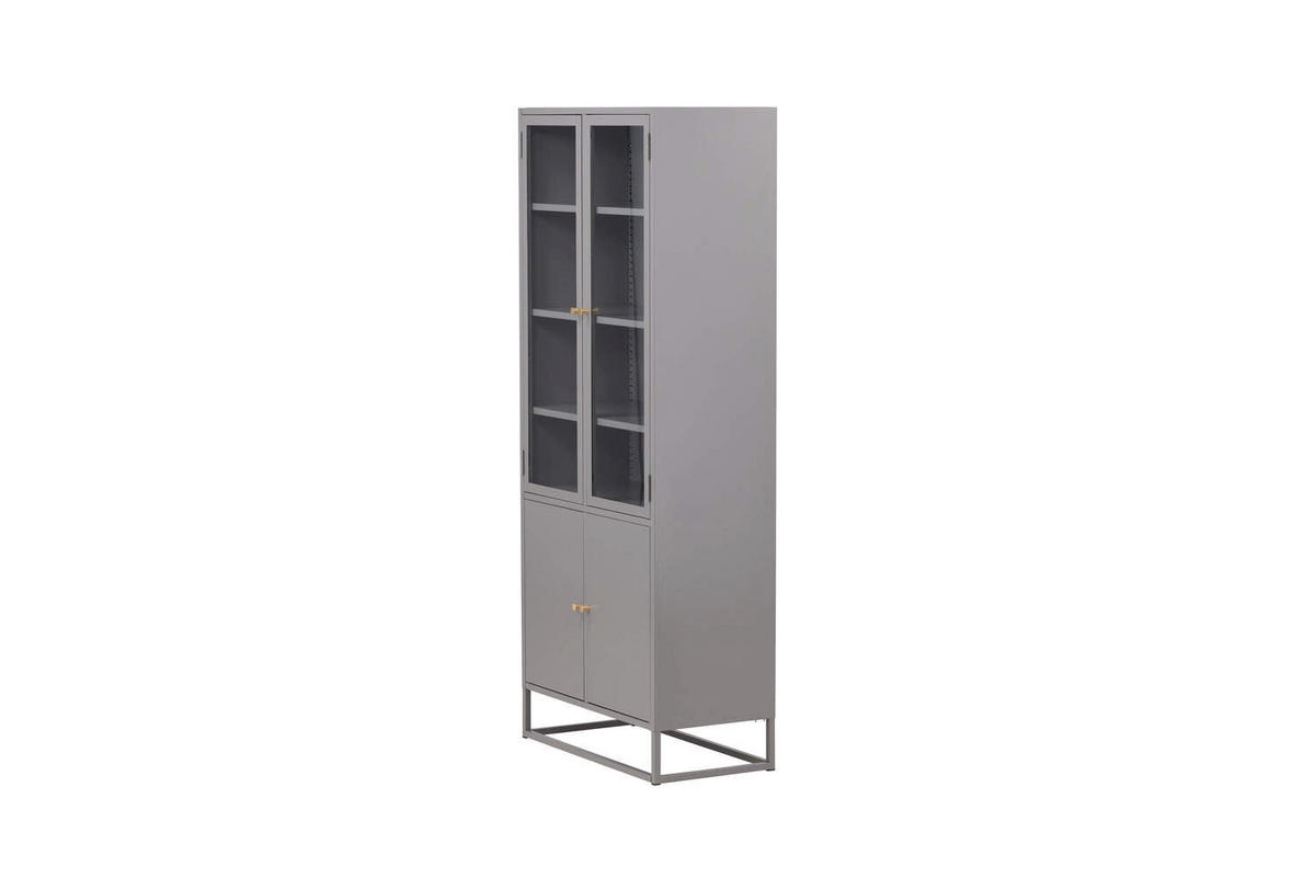 VITRINENSCHRANK, Bakal, Weiß, Stahl, 80 x 41 x 190 cm - Weiß, Metall (80/190/41cm) - ebuy24