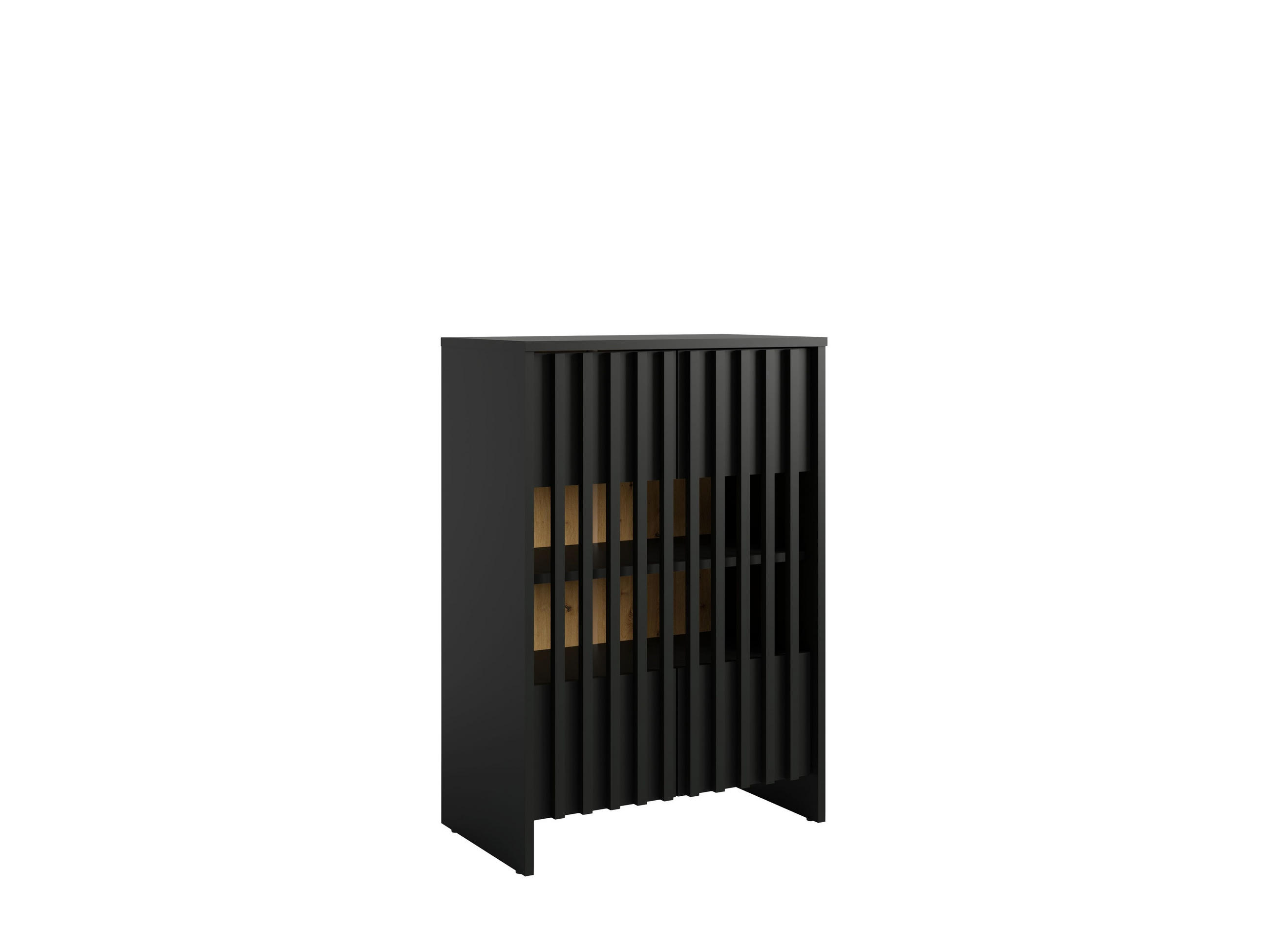 KOMMODE Onyx Schwarz 60/87/34 - Schwarz, Holzwerkstoff (60/87/34cm) - RAUMHIRSCH FURNITURE