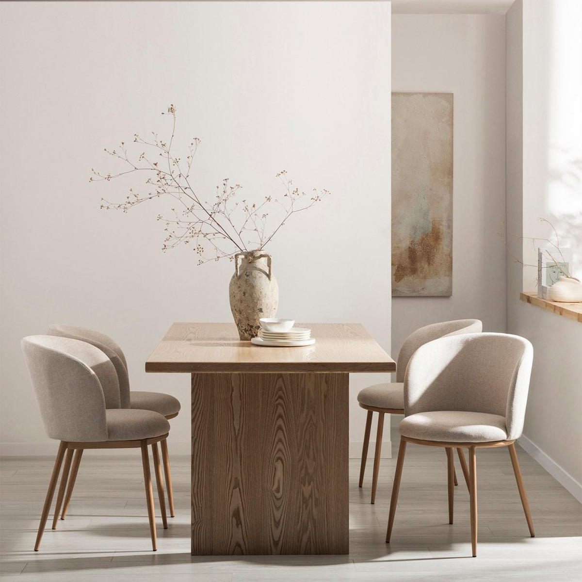 ESSZIMMERSTUHL Nolan Beige 51 cm x 80 cm - Beige, Textil (51/80/57cm) - Klast Home