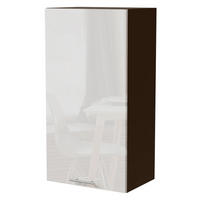 KÜCHENHÄNGESCHRANK Essen W4/50 Weiß Hochglanz / Lava Matt 50 / 32,5 / 96cm - Dunkelgrau/Weiß Hochglanz, Holz/Holzwerkstoff (50/96/32.5cm) - Feldmann-Wohnen