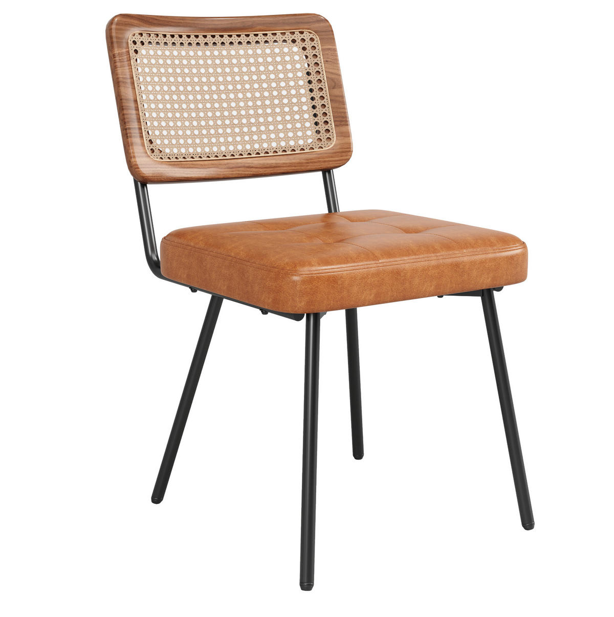 ESSZIMMERSTUHL ergonomisch 61 x 46 x 79 cm PU Braun - Braun, Metall (44/79/46cm) - Meubliv