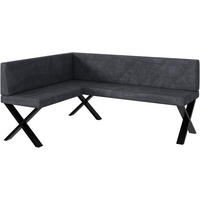 ECKBANK ERIC_X - Dunkelgrau, Textil (128/168cm) - Meblini