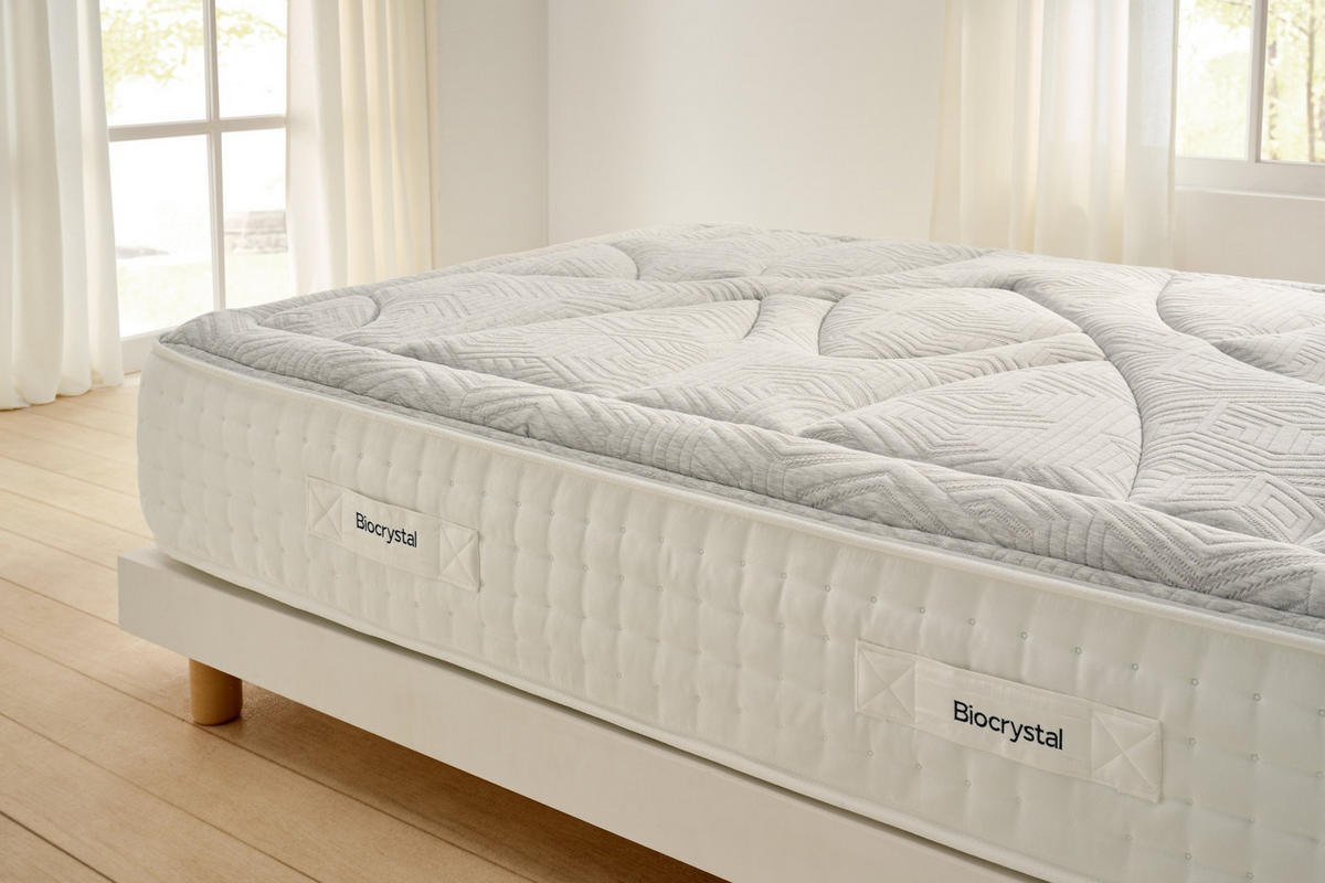 MATRATZE Biocrystal Gold Spring - 140X200 cm - Grau, Textil (140/200cm) - Moonia