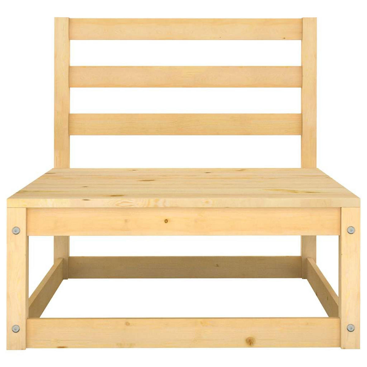GARTEN-LOUNGE-SET 2-teilig Mit Kissen Kiefer Massivholz - Grau, Holz/Textil - vidaXL