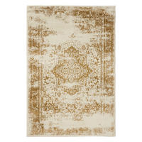 VINTAGE-TEPPICH Suki 120/170 cm - Gelb/Creme, Kunststoff (120/170cm) - benuta