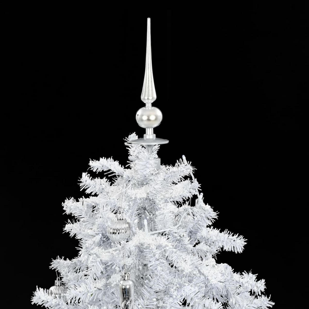 WEIHNACHTSBAUM Schneiender Mit Schirmfuss Weiss 140 Cm - Weiß, Kunststoff (140cm) - vidaXL