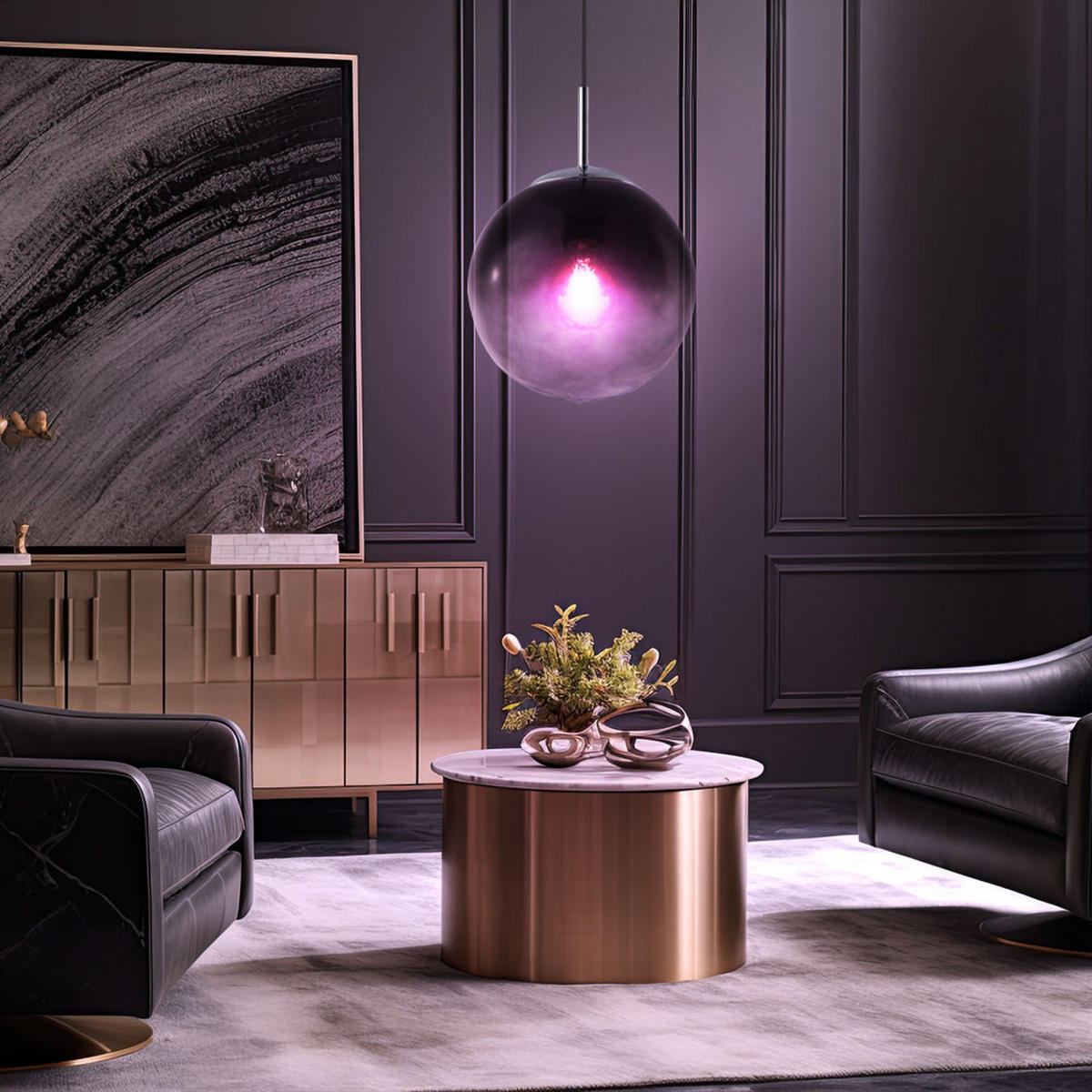 LED HÄNGELEUCHTE Metall Glas Grau Rauchoptik - Grau, Glas (20/20/120cm) - Globo Lighting