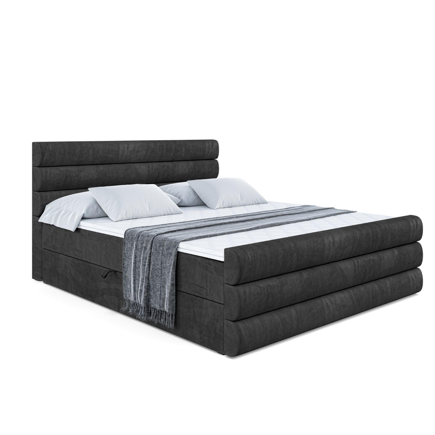 BOXBETT CELESTIA-Z - 200x200 cm - H4 - Schwarz - Schwarz, Holzwerkstoff (200/200cm) - ALTDECOR