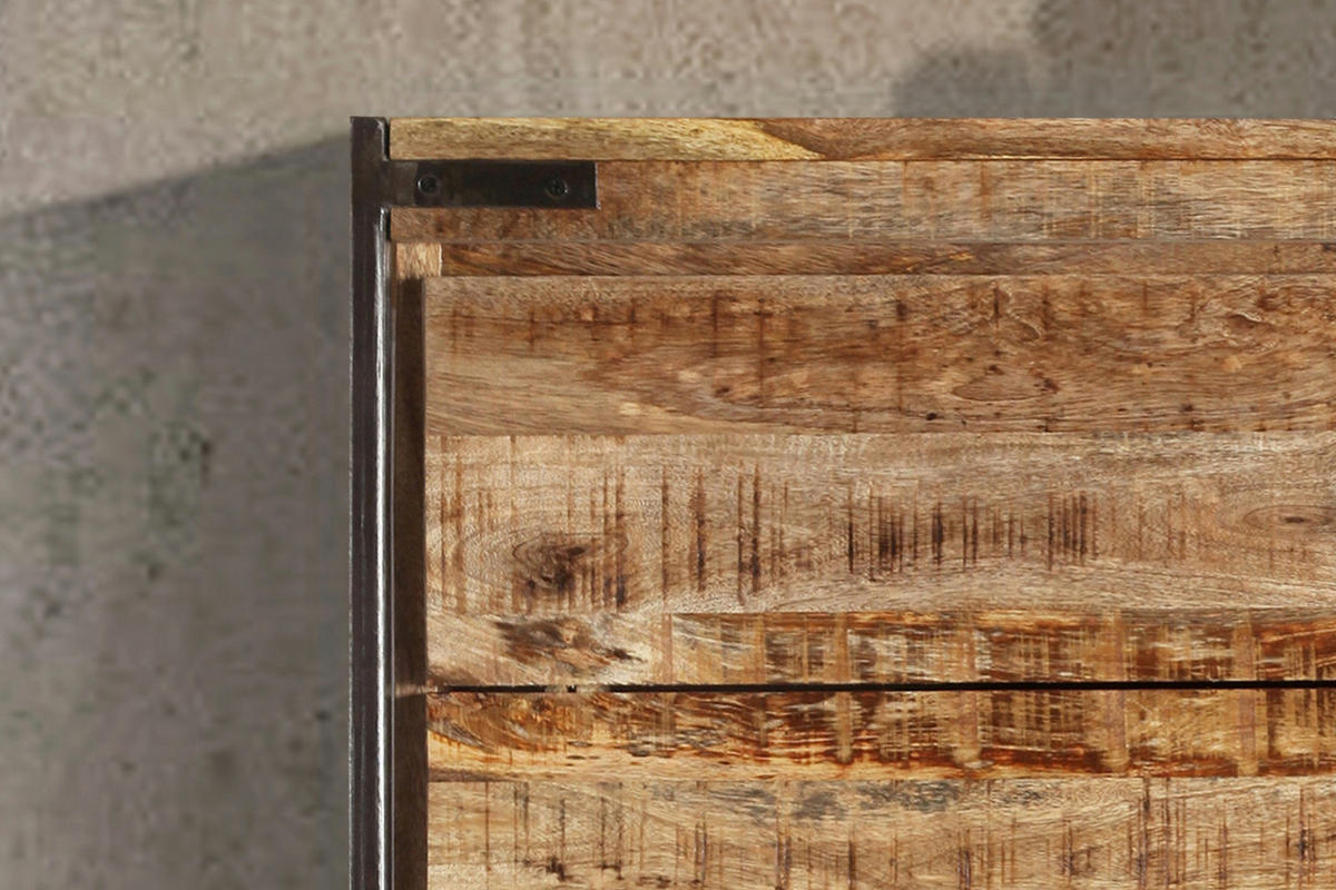 HIGHBOARD ARTA - Beige/Schwarz, Holz/Metall (120/160/40cm) - SAM