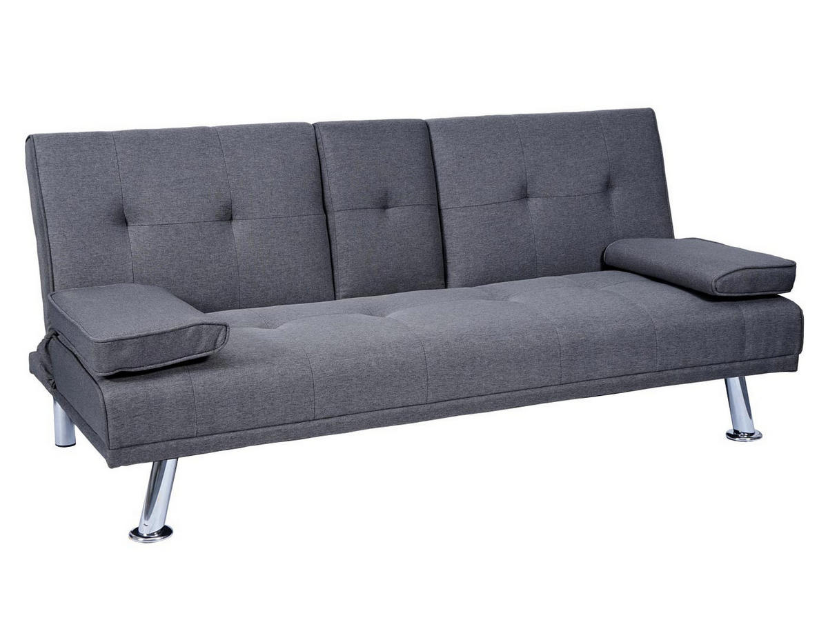 3-SITZER-SOFA Anthrazit - Anthrazit, Textil (166/77/81cm) - MCW