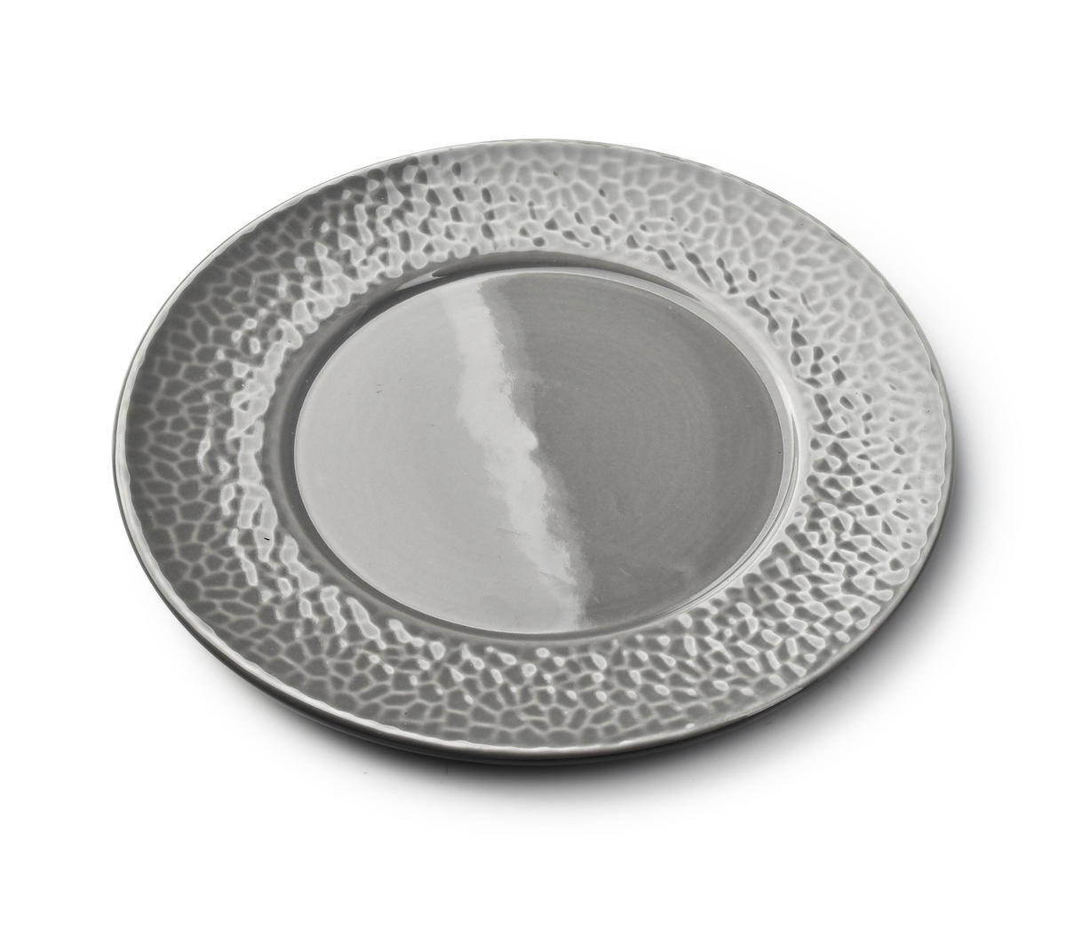 DESERTTELLER Hudson Grau 19/19/2 cm Keramik - Grau, Keramik (19cm) - Mondex