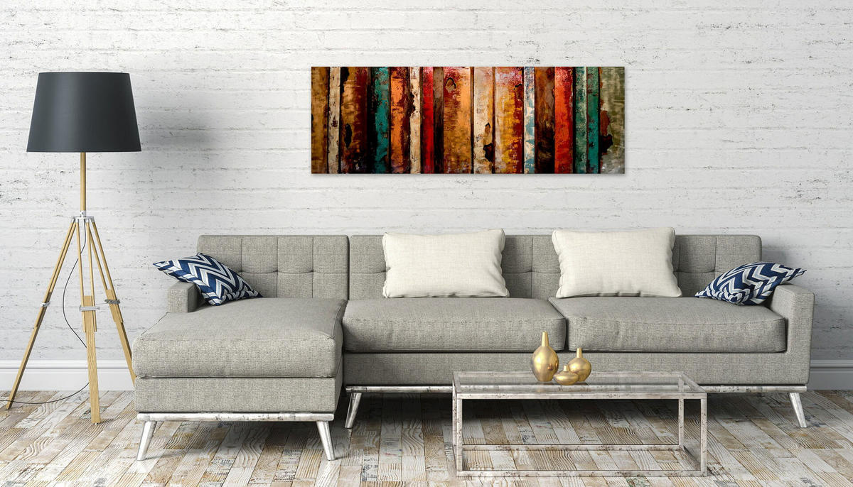 METALLBILD Bunt 144/44 cm - Multicolor, Metall (8.8/44cm) - KUNSTLOFT