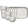 ESPRESSOTASSEN MIT UNTERTASSEN Casa beige 80 ml 6er Set - Beige, Keramik (0.08L) - Ritzenhoff Breker