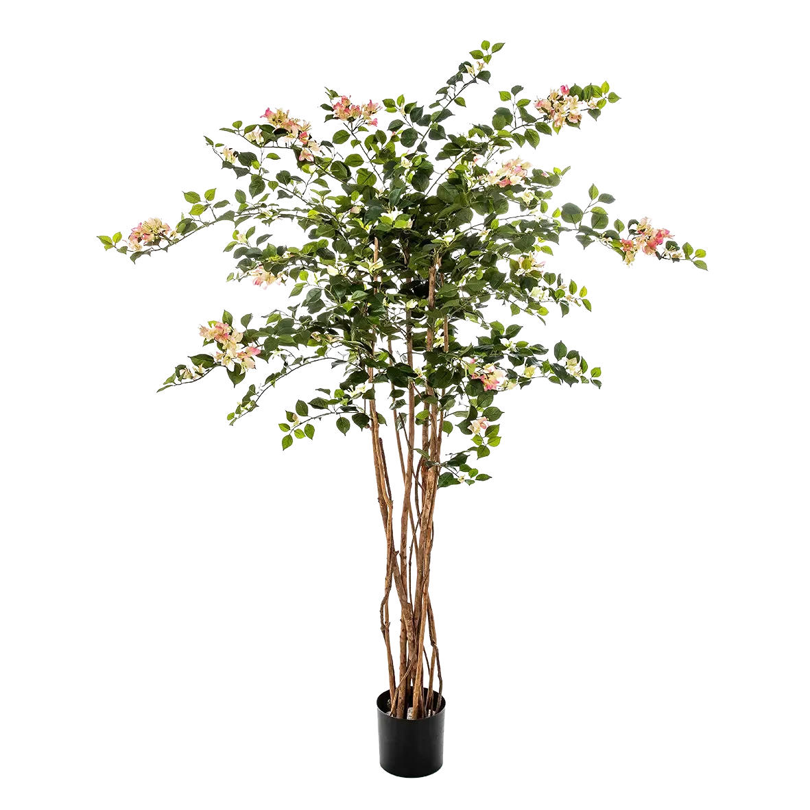 KUNSTBAUM Künstlicher Drillingsblumenbaum - Rike 150 cm - Pink, Kunststoff (150cm) - aplanta